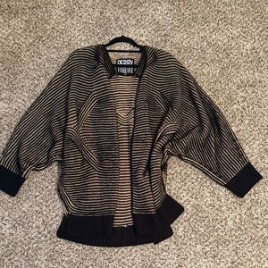 Penny Forevee Black and Tan Striped Sweater